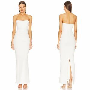 Michael Costello x REVOLVE Briggs Gown in Ivory Size Medium $298